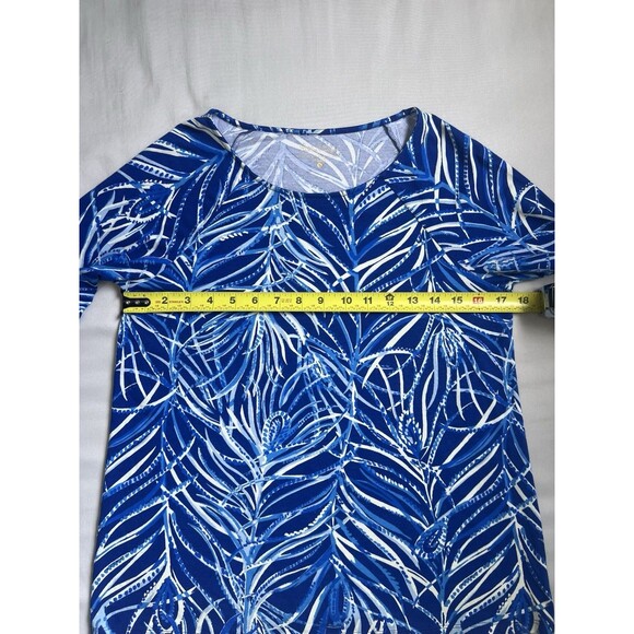 Lilly Pulitzer Laddie Top Women’s Small Twilight Blue Ruffle Sleeves - Picture 8 of 9